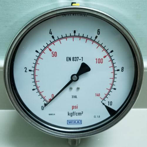 Đồng hồ áp suất WIKA 232.50 mặt 160mm thang đo 10 bar